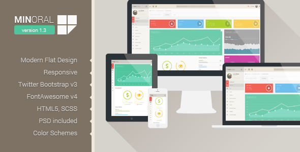 Minoral - Responsive Admin Template - Admin Templates Site Templates