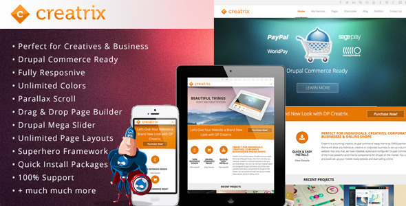 Creatrix - Drupal Commerce, Multipurpose Theme - Creative Drupal