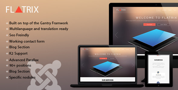 Flatrix - One Page joomla! template - Creative Joomla