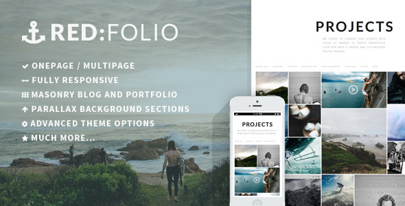 Redfolio - a Responsive OnePage WordPress Theme - Portfolio Creative