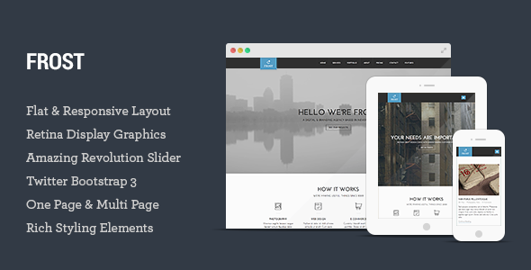 Frost - Multipurpose Responsive One Page HTML5 - Creative Site Templates