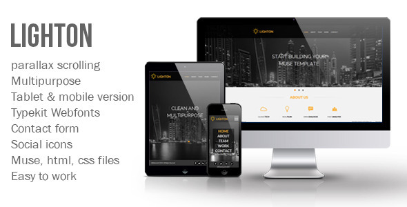 Lighton Muse Template - Muse Templates