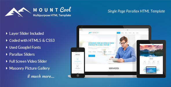 Mountcool - Multipurpose One Page Parallax Html Portfolio - Creative Site Templates