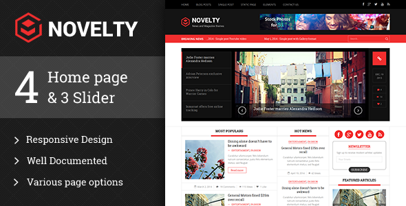Novelty responsive HTML5 template - Corporate Site Templates