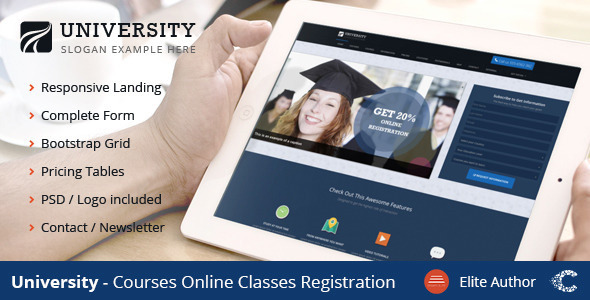 University Responsive Bootstrap Landing Template - Marketing Corporate