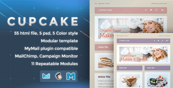 Cupcake - Responsive Email Template - Newsletters Email Templates