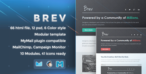 Brev - Responsive Email Template - Newsletters Email Templates
