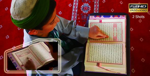 Child Reciting the Holy Quran, Stock Footage | VideoHive
