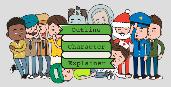Outline Character Explainer Toolkit, After Effects Project Files ...