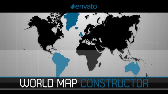 World Map Constructor, After Effects Project Files | VideoHive