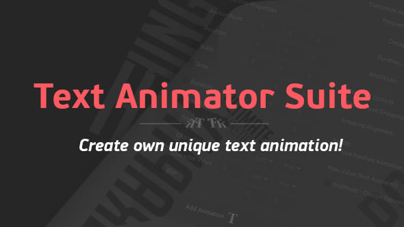 Text Animator Suite | After Effects Script, Add Ons | VideoHive