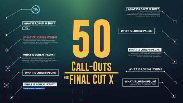 50 Call-Outs Pack, Apple Motion Templates | VideoHive