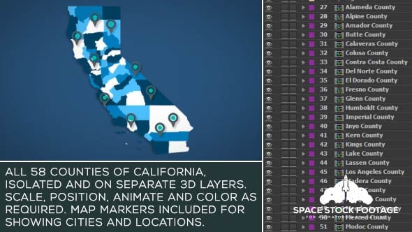California Map Kit, After Effects Project Files | VideoHive