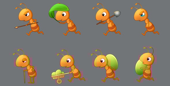 Cartoon Ant Animation Pack, Motion Graphics | VideoHive