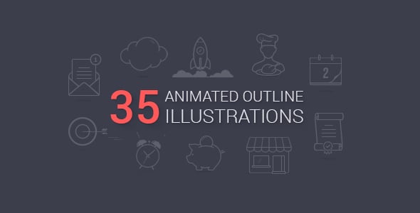Animated Outline Illustrations, After Effects Project Files | VideoHive