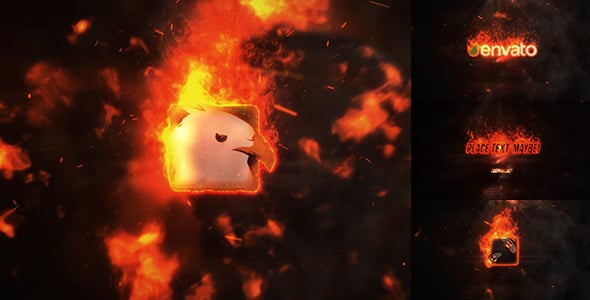 Exploding Burning Logo Reveal, After Effects Project Files | VideoHive