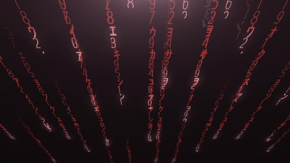 Falling Red Matrix Code, Motion Graphics | VideoHive