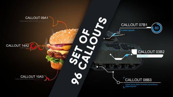 Set of 96 callouts, After Effects Project Files | VideoHive
