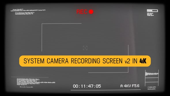 System Camera Recording Screen | 4K, Motion Graphics | VideoHive
