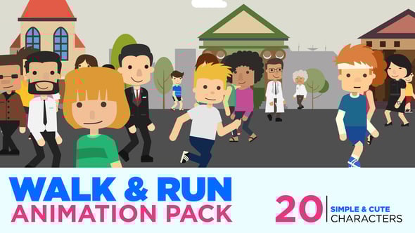 Character Animation Walk & Run Cycle, After Effects Project Files ...