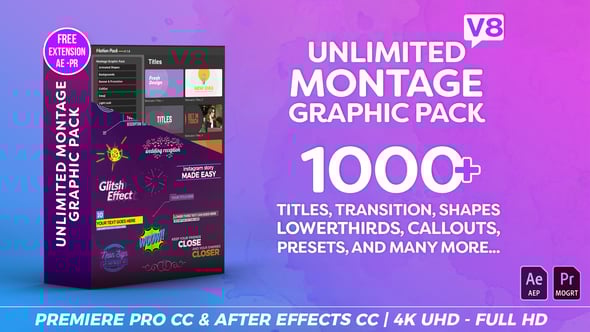 Montage Graphic Pack / Titles / Transitions / Lower Thirds and
