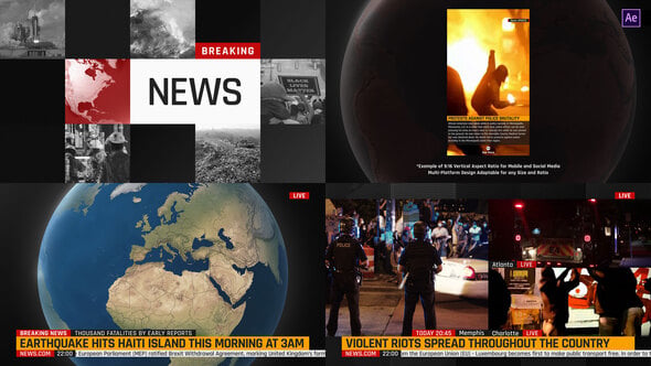 Multi-Platform NEWS Graphics ToolKit, After Effects Project Files ...