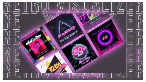 Retro Music Visualizer Instagram, After Effects Project Files | VideoHive