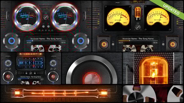 Audio React Analog VU Meter Visualizer, After Effects Project Files