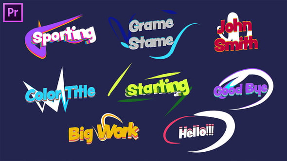 Color Text Animation, Premiere Pro Templates | VideoHive