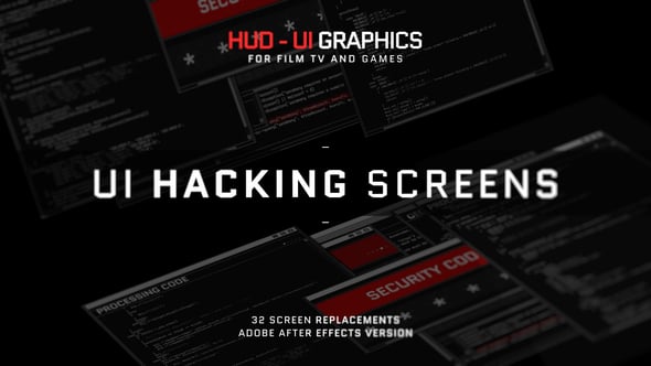HUD - UI Hacking Screens, After Effects Project Files | VideoHive