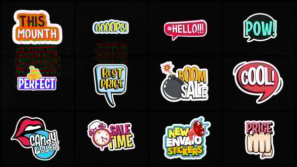 Animated Stickers, After Effects Project Files | VideoHive