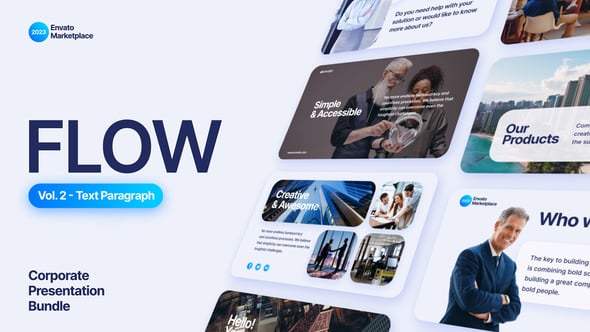 Flow - Text Paragraph Scenes Pack, After Effects Project Files | VideoHive