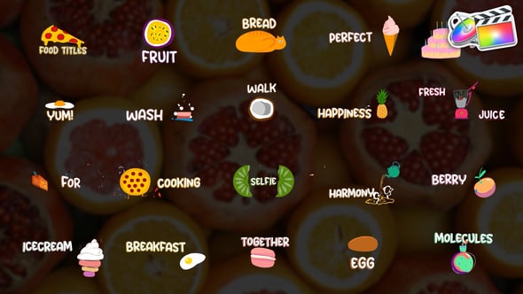 Cartoon Food Animations Titles