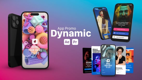 Dynamic App Promo Mockup for After Effects & Premiere Pro – Smartphone ...