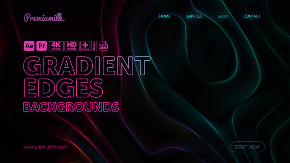 Gradient Edges Backgrounds | Abstract Soft Edge Motion Graphics ...