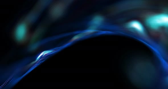 4K animated background loop with audio elements. 3D abstract digital ...