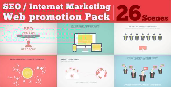 SEO / Internet Marketing / Web Promotion Pack, After Effects Project Files