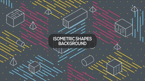 Isometric Shapes Background, Motion Graphics | VideoHive