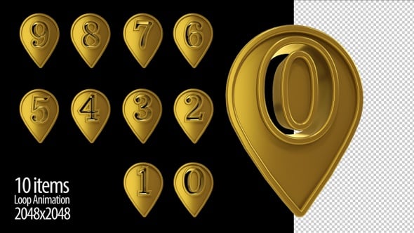 3d Location Numbers, Motion Graphics | VideoHive