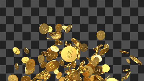 Currency Gold Coins Pack, Motion Graphics | VideoHive