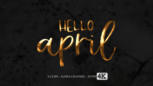 Hello April Animation Text, Motion Graphics | VideoHive